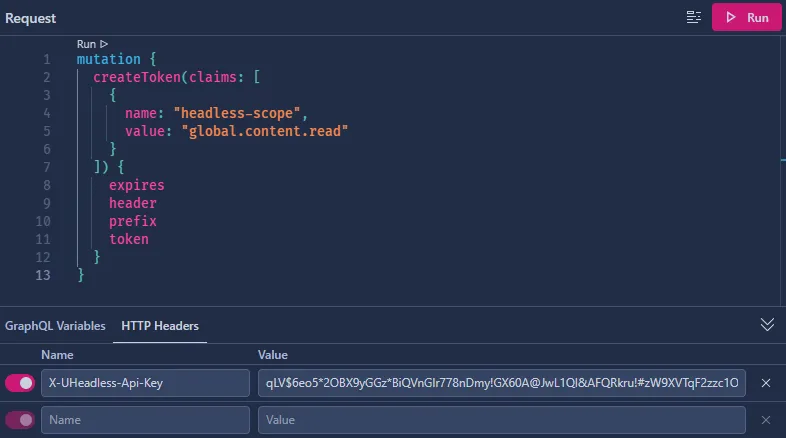 Create token example image
